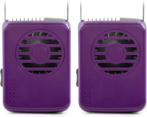Vista 12 de O2COOL Ventilador de Collar Deluxe, Funciona con Pilas, para Enfriamiento Personal con Correa Ajustable (Negro)