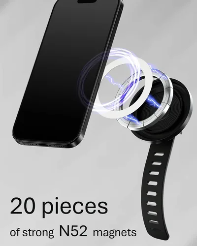 Vista 9 de liuliuby Soporte magnético para teléfono para cochecito, carrito de compras y carrito de golf Soporte de teléfono para manillar para MagSafe