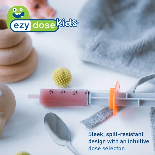 Vista 5 de EZY DOSE Jeringa oral y dispensador para niños, diseño fácil para medicina líquida, Tylenol, Motrin, fácil de administrar, dosificación precisa, 0.3