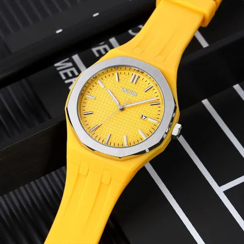 Vista 5 de SKMEI Watches for Men Silicone Easy Read Waterproof Sport Casual Fashion Analog Quartz Luminous Fathers Gifts Black Wrist Watch