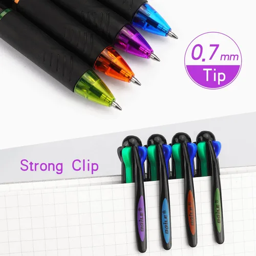Vista 4 de Bribobo Paquete de 4 Bolígrafos Multicolor 4 en 1 de 0.7mm Retráctiles de Colores Bolígrafos de Regalo para Oficina, Suministros Escolares, Regalo