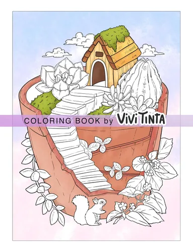 Vista 5 de Time To Chill Coloring Book of Awe-inspiring Discovery into the Tiny Worlds for Stress Relief and Relaxation