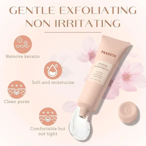 Vista 3 de Gel exfoliante purificador, gel exfoliante purificante, gel hidratante purificador, exfoliante suave para cara, limpiador exfoliante facial de 2
