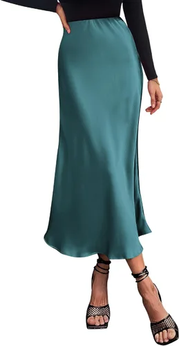 Vista 9 de BTFBM Faldas largas para mujer, trajes de otoño 2026 Azul marino