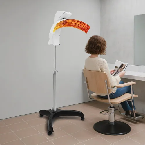 Vista 3 de Professional Standing Hair Dryer Vertical Hair Color Processor, 850W U-Shaped Heating with Digital Timer & Adjustable Height, Commercial Salon Hair