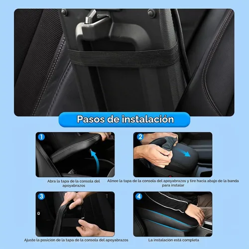 Vista 6 de 2019-2025 2026 Cubierta de Consola Central para Volvo XC40 (Core/Plus/Ultra/Ultimate/Momentum/R-Design/Inscription), Funda de Respaldo de Brazo