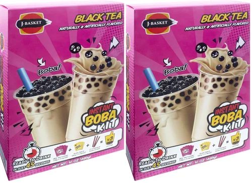 Vista 4 de J-BASKET Kit Boba de té negro, 10 onzas