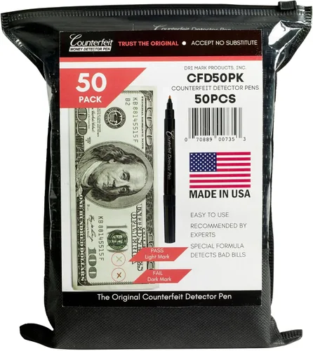 Vista 9 de Dri Mark 351B1 - Rotulador marcador detector de billetes falsificados, fabricado en los Estados Unidos, 3 veces más tinta, tamaño de bolsillo