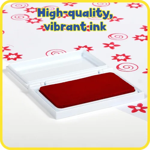 Vista 4 de READY 2 LEARN Almohadilla de sello perfumada para niños, fresa, rojo 2-Rojo