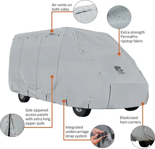 Vista 5 de Classic Accessories Over Drive PermaPRO - Cubierta para autocaravana Clase B, se adapta a caravanas de 23 a 25 pies