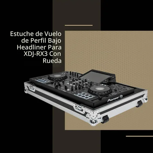 Vista 2 de Headliner - Carcasa de perfil bajo con ruedas, compatible con Pioneer DJ Negro