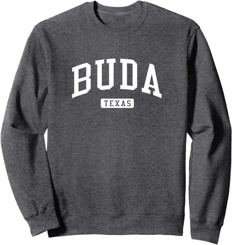 Vista 4 de Buda Texas TX - Sudadera deportiva vintage con diseño deportivo, Negro