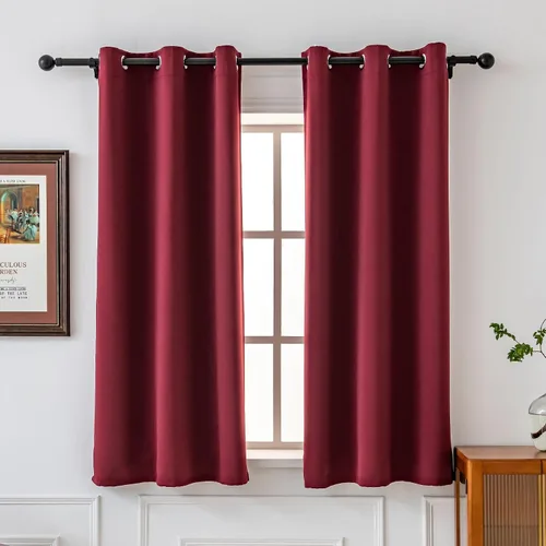 Vista 73 de Pickluc - Paneles de cortinas opacas con ojales, cortinas para bloquear la luz para el dormitorio, aisladas térmicamente, reducción de ruido