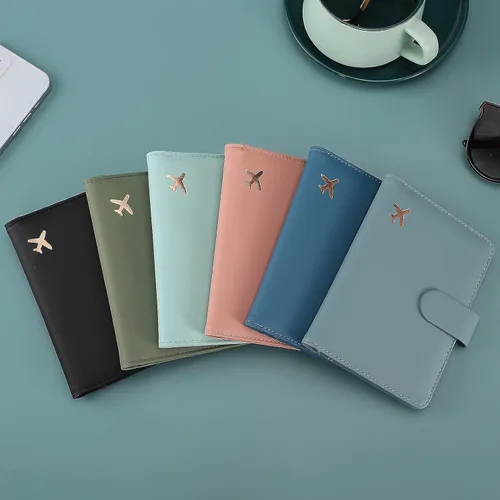 Vista 7 de Melsbrinna Funda de piel prémium para pasaporte, impermeable, con bloqueo RFID, cartera de viaje con soporte para bolígrafos, bonito libro