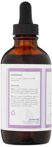 Vista 3 de Rasin Aceite de ricino haitiano orgánico brillante aceite de ricino negro (lavanda, 4 onzas líquidas)