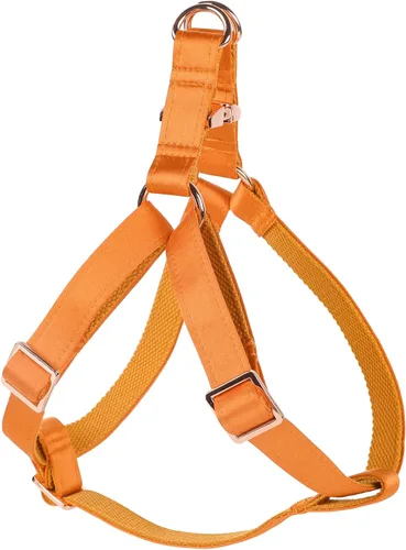 Vista 7 de Lionet Paws Arnés para perro, arnés de nailon de seda ajustable sin tirones con hebilla de metal para perros pequeños, fácil caminar, verde oscuro