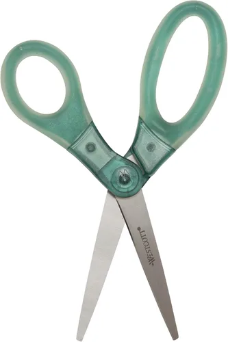 Vista 5 de Westcott Tijeras multiusos con agarre de gel de 8 pulgadas para oficina y hogar, color verde