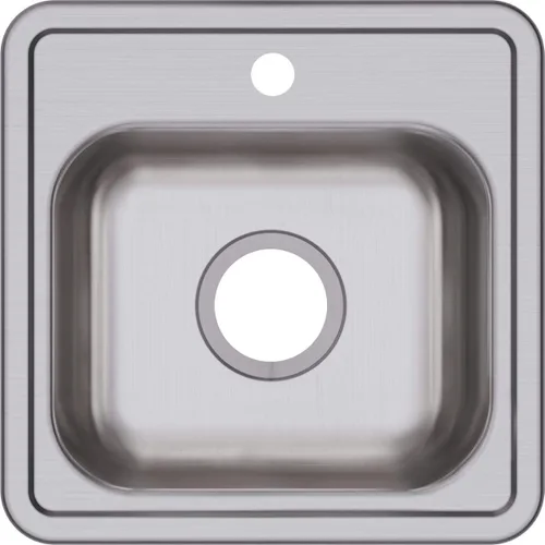 Vista 11 de Elkay D11515 Dayton Fregadero de Cocina de Acero Inoxidable de 15" con Instalación Empotrada de Una Sola Cubeta - 1 Orificio para Grifo