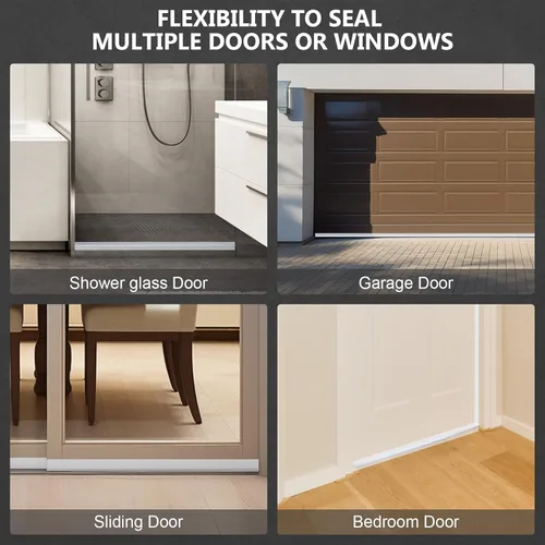Vista 7 de Sello de silicona para puerta, tira de sellado mejorada 2026 para huecos de ventanas, diseño adhesivo fuerte de doble cara, tira de sellado