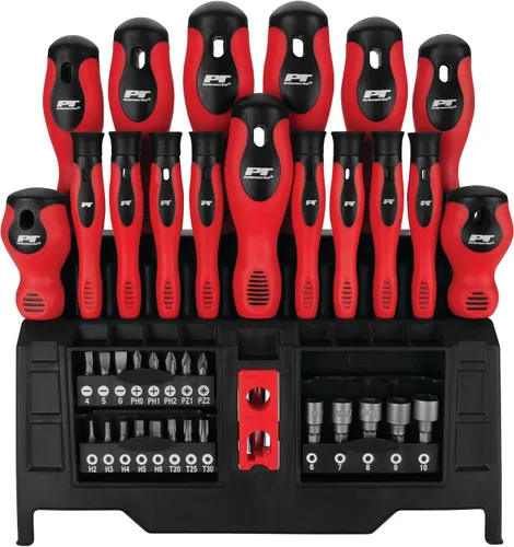Vista 2 de Performance Tool W1727 Juego de destornilladores de 39 piezas con estante