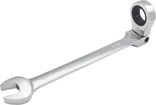 Vista 15 de Llave combinada de trinquete de cabeza flexible de 1 pulgada SAE 72 dientes de 12 puntos de trinquete de caja de trinquete herramientas de llave