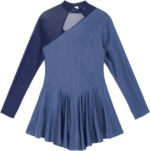 Vista 3 de easyforever Vestido de ballet latino para mujer y adolescentes, uniforme de equipo de patinaje, falda tutú, leotardo