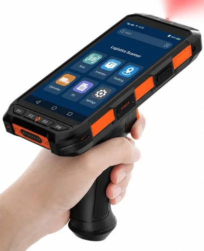 Vista 9 de Bix - Escáner industrial de código de barras Android 13, computadora móvil con pantalla táctil HD de 5.5 pulgadas, motor de escáner de código