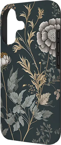 Vista 2 de Cute Flowers Vintage Botanical Floral Illustration Case for iPhone 17