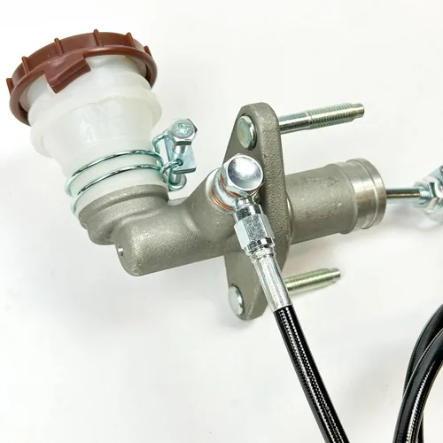 Vista 6 de S2000 (S2K) Kit de cilindro maestro de embrague (CMC) compatible con Honda Civic EK K Swap Línea de embrague de acero inoxidable 1996-2000 (negro)