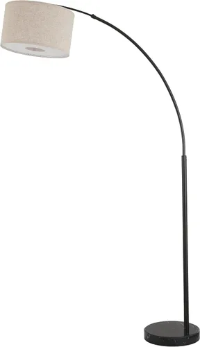 Vista 6 de SH Lighting - Lámpara de pie de arco ajustable de acero con base de mármol
