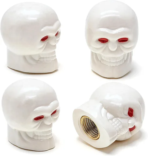 Vista 11 de 4 piezas de tapas de válvula de neumático estilo Cobra, forma de cabeza de serpiente, tapas universales de válvula de neumático con núcleo de cobre
