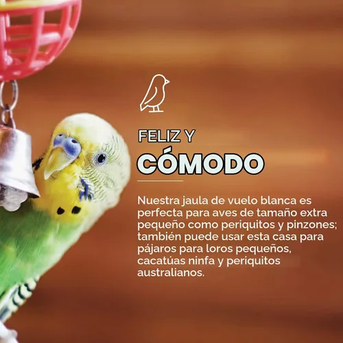 Vista 2 de Prevue Productos para mascotas Jaula para aves Blanca