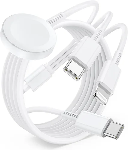 Vista 11 de Cable de carga USB C mejorado para Apple Watch, [certificado Apple MFi], cable de carga magnético para iWatch de 6 pies, cable de carga tipo C 2