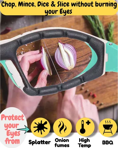 Vista 2 de Gafas para cebolla - Lentes de cocina para picar, cortar y cocinar, antivaho y antiarañazos