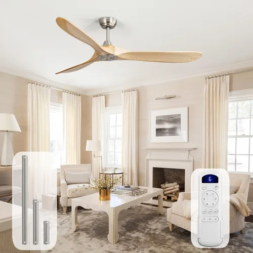 Vista 11 de Sofucor Ventiladores de techo inteligentes de 60 pulgadas con luces, ventilador de techo inteligente moderno para exteriores