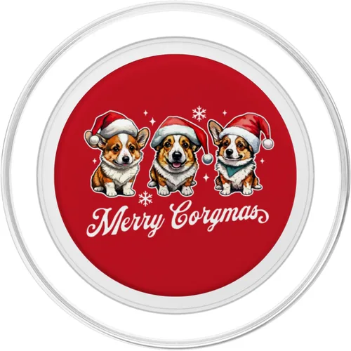 Vista 2 de Merry Corgmas - Cute Christmas Corgi - Corgi Lover Xmas PopSockets MagSafe PopGrip for iPhone