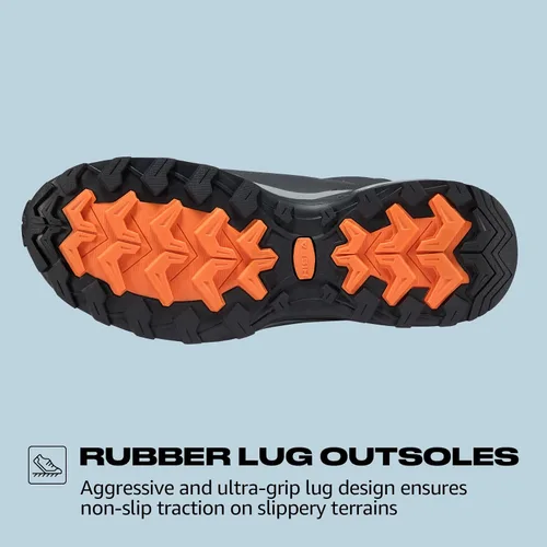 Vista 3 de HISEA Botas de senderismo para hombre, impermeables, ligeras, de cuero, transpirables, para escalada, senderismo, mochilero, senderismo