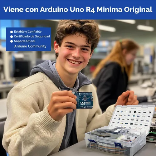 Vista 2 de SunFounder Kit de sensor definitivo con Arduino Uno R4 Minima, compatible con RoHS, sensores duraderos IoT ESP8266 IIC LCD1602 OLED, tutoriales