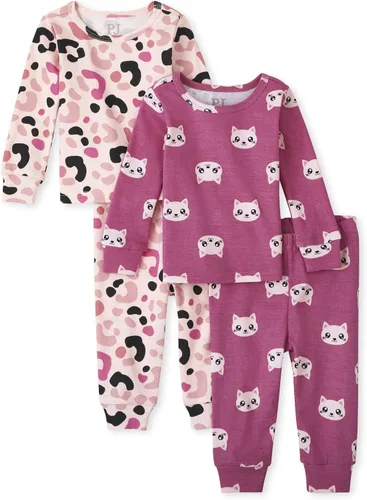 Vista 7 de The Children's Place Conjunto de pijama de 2 piezas con camiseta de manga larga y pantalones para bebés y niñas pequeñas Paquete de 2 Koala/Unicornio