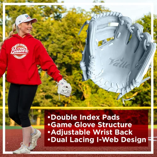 Vista 3 de Valle Eagle 975S - Guante de béisbol con correa trasera I Web – Sure Catch, fabricado con piel suave para dirección – Guantes de entrenamiento