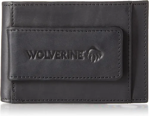 Vista 16 de WOLVERINE Men's Slim Wallet Money Clip RFID Protection ID Window Leather Canvas