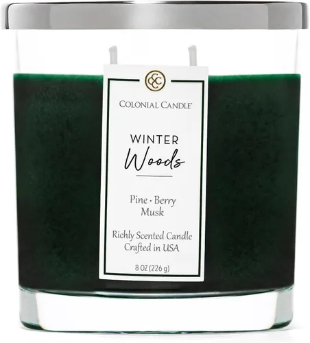 Vista 8 de Colonial Candle Vela perfumada de vainilla ámbar, velas altamente perfumadas para el hogar, vela de cera moteada, 2 mechas, 8 onzas, fabricada