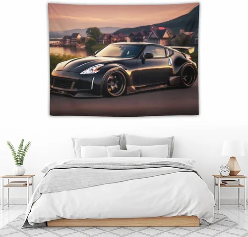 Vista 5 de josnmre 370z Jdm - Tapiz japonés para colgar en la pared para dormitorio, arte estético, decoración del hogar, dormitorio, aula, sala de estar