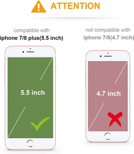 Vista 2 de KIHUWEY Funda tipo cartera para iPhone 7/8 Plus con tarjetero de crédito, cierre magnético de cuero de primera calidad, resistente funda protectora