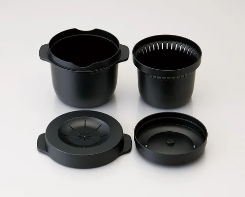 Vista 2 de Skater MWMR1-A - Arroz de vapor para microondas, color negro, fabricado en Japón
