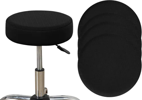 Vista 9 de HAOYONG Juego de 2 fundas redondas para taburetes de bar, impermeables, de poliuretano, fundas elásticas para taburetes de bar, fundas para sillas