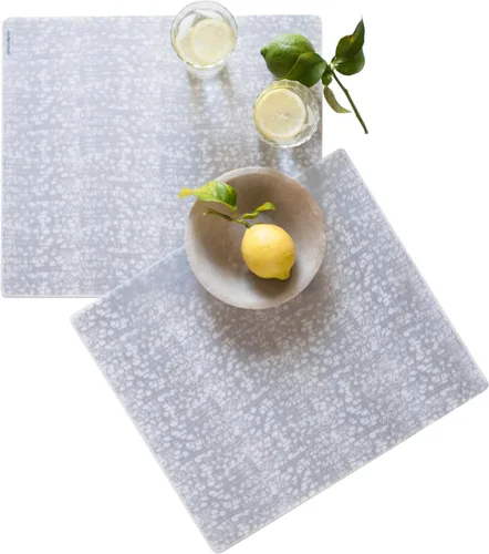 Vista 25 de Modern-Twist Mantel individual rectangular de silicona de 14 x 16 pulgadas, 100% silicona de grado alimenticio, estampado Asawa en niveles, paquete
