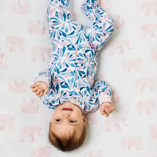 Vista 3 de Burts Bees Baby - Pijama de una pieza de 100 algodón orgánico con cremallera frontal mameluco de bebé para dormir