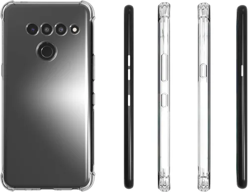 Vista 2 de USTIYA Funda para LG V50 ThinQ Clear TPU Cuatro Esquinas LG V50 Funda Protectora Transparente Suave