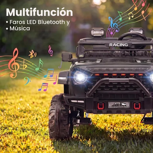 Vista 4 de Hikole Juguetes de paseo de 24 V para niños grandes de 3 a 8, coche Negro1